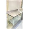 Image 2 : EFI STAINLESS STEEL WORK TABLE WITH BACKSPLASH APPROX 4' X 2' X 3'