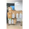 Image 1 : 2 TIER MOBILE METRO RACK WITH ASSORTED JUGS AND CARBOYS