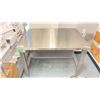 Image 1 : ADJUSTABLE STAINLESS STEEL TABLE APPROX 4 X 3'