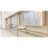 Image 2 : LARGE STAINLESS STEEL RESERVOIR TABLE APPROX 11 X 2 X 3' WITH BACKSPLASH