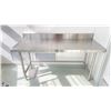 Image 1 : STAINLESS STEEL WORK TABLE WITH BACKSPLASH APPROX 5 X 2 X 2.5'