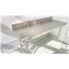 Image 2 : STAINLESS STEEL WORK TABLE WITH BACKSPLASH APPROX 5 X 2 X 2.5'