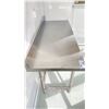 Image 3 : STAINLESS STEEL WORK TABLE WITH BACKSPLASH APPROX 5 X 2 X 2.5'