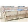 Image 2 : STAINLESS STEEL 2 TIER TABLE WITH BACKSPLASH APPROX 11 X 2 X 3'
