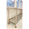 Image 3 : STAINLESS STEEL 2 TIER TABLE WITH BACKSPLASH APPROX 11 X 2 X 3'