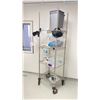 Image 2 : 4 TIER SQUARE MOBILE METRO RACK WITH CONTENTS; FACE SHIELDS, SMALL CONTAINERS AND MORE
