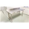 Image 2 : STAINLESS STEEL WORK TABLE APPROX 5 X 2 X 2.5' WITH BACKSPLASH