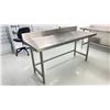 Image 2 : STAINLESS STEEL WORK TABLE WITH BACKSPLASH APPROX 5 X 2 X 2.5'