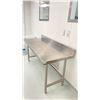 Image 2 : STAINLESS STEEL WORK TABLE WITH BACKSPLASH APPROX 5 X 2 X 2.5'
