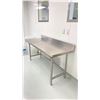 Image 2 : STAINLESS STEEL WORK TABLE WITH BACKSPLASH APPROX 5 X 2 X 2.5'