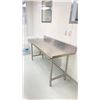 Image 2 : STAINLESS STEEL WORK TABLE WITH BACKSPLASH APPROX 5 X 2 X 2.5'