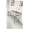 Image 2 : STAINLESS STEEL WORK TABLE WITH BACKSPLASH APPROX 5 X 2 X 2.5'