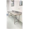 Image 2 : STAINLESS STEEL WORK TABLE WITH BACKSPLASH APPROX 5 X 2 X 2.5'