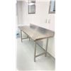Image 2 : STAINLESS STEEL WORK TABLE WITH BACKSPLASH APPROX 5 X 2 X 2.5'