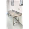 Image 2 : STAINLESS STEEL WORK TABLE WITH BACKSPLASH APPROX 5 X 2 X 2.5'