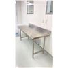 Image 2 : STAINLESS STEEL WORK TABLE WITH BACKSPLASH APPROX 5 X 2 X 2.5'