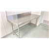 Image 2 : STAINLESS STEEL WORK TABLE WITH BACKSPLASH APPROX 5 X 2 X 2.5'