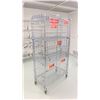 Image 2 : ULINE 4 TIER METAL MOBILE RACK WITH CAGE