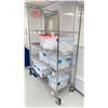 Image 2 : ULINE 4 TIER METAL MOBILE RACK WITH ASSORTED CLEANROOM GOWNS