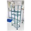 Image 2 : 6 TIER GREEN AND CHROME SQUARE MOBILE METRO RACK