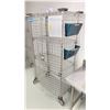 Image 2 : ULINE 4 TIER METAL MOBILE RACK WITH CAGE