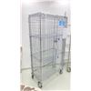 Image 2 : ULINE 4 TIER METAL MOBILE RACK WITH CAGE