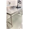 Image 2 : STAINLESS STEEL WORK TABLE WITH BACKSPLASH APPROX 5 X 2 X 2.5'
