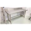 Image 2 : STAINLESS STEEL WORK TABLE WITH BACKSPLASH APPROX 5 X 2 X 2.5'