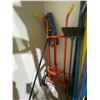 Image 1 : ULINE BARREL DOLLY, ROLLING GARBAGE BIN AND ASSORTED MOPS