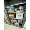 Image 1 : CONTENTS OF CABINET; LABELS, HARDWARE AS WELL AS 3 DRAWER MOBILE FILE CABINET