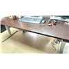 Image 4 : GREY AND BROWN ELECTRIC SIT TO STAND DESK APPROX 6' X 2.5' (CONTENTS NOT INCLUDED)