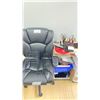 Image 4 : ROLLING OFFICE CHAIR, TV TABLE, 3 DRAWER PLASTIC ORGANIZER AND ASSORTED FILING ORGANIZERS