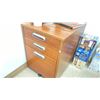 Image 4 : ROUND TABLE APPROX 3' CIRCUMFERENCE  AND 3 DRAWER MOBILE FILE CABINET