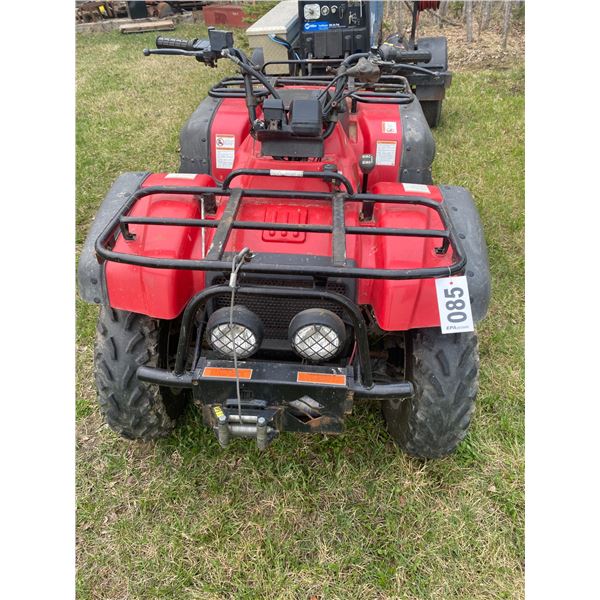 Suzuki Quad Runner, showing 908 km, winch, SN. JSAAM41A522101916, running