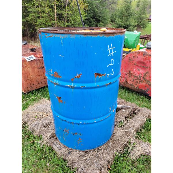 Blue 45-gal drum