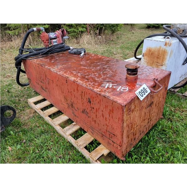 24" x 64" Rectangle fuel tank c/w pump