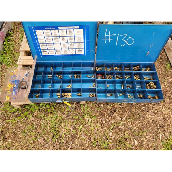 2- Blue boxes c/w brass fittings