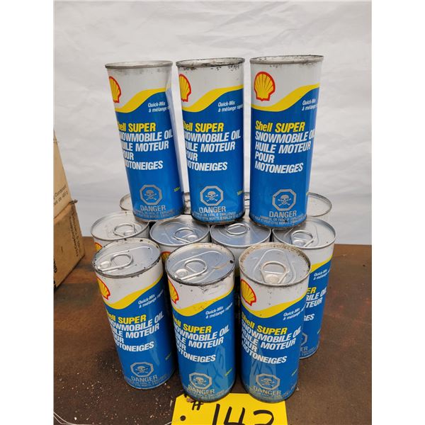 (Selling all together) Approx. 14- Tins of Shell snowmobile oil
