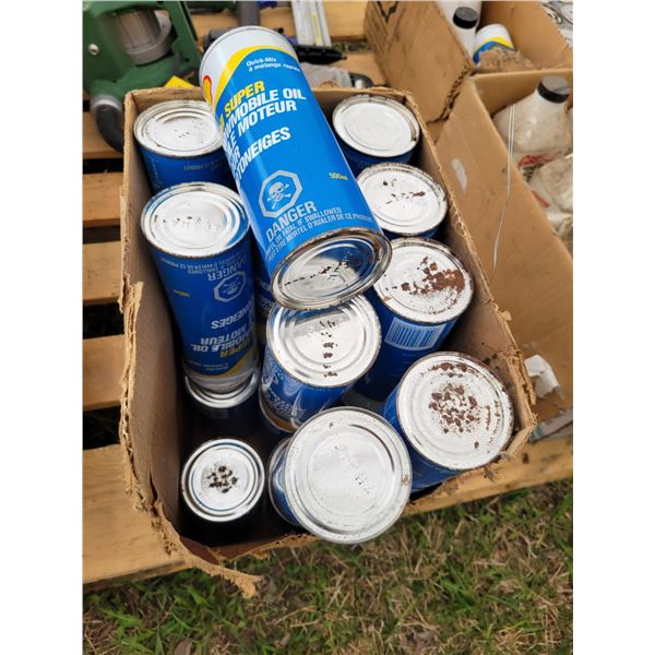 (Selling all together) Approx. 23- Shell sled oil tins