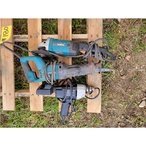 Sawzall, 1/2" drill, grinder