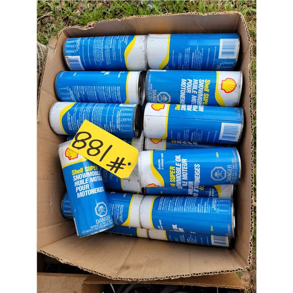 Box of Shell Snowmobile oil
