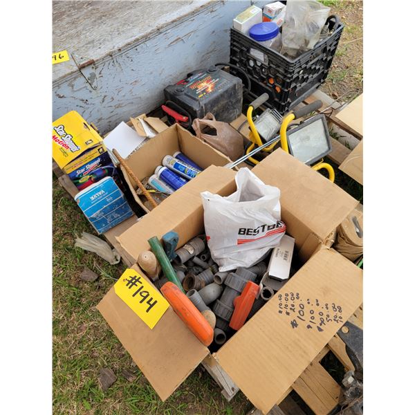 Fittings, booster, hardware, lights, grease