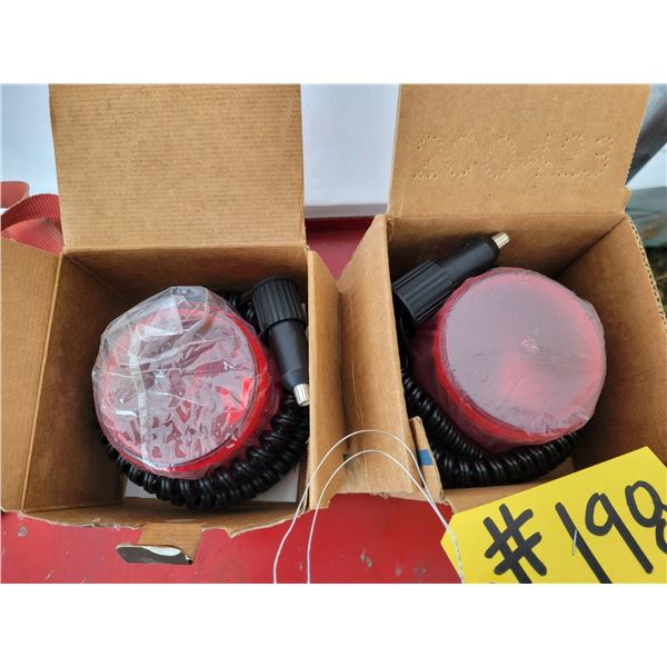 2- Red 12-volt flashers