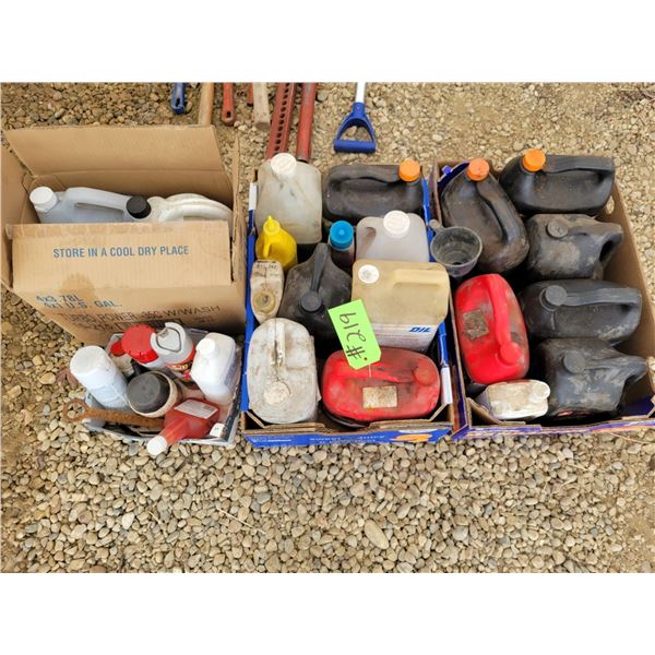 Qty of oils, fluids etc.