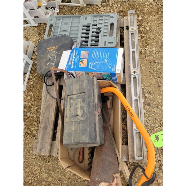 Level, saw, wiring, sockets