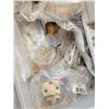 Image 7 : Various tapes, hardware, hinges, peg hooks, nails and small plastic 4-drawer containers