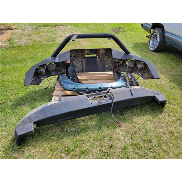 2- Custom made bumpers & 2- wheel wells (came off a Ford) (West Yard)