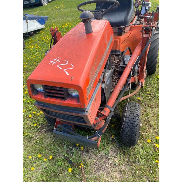 Ariens GT 17 Tractor c/w loader & gas driven wood splitter, not running