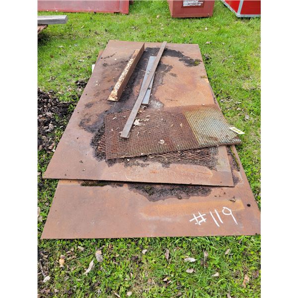 2- 4 ft x 8 ft plates & misc. steel