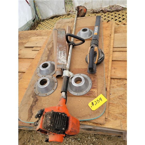 Weed eater, blower & table